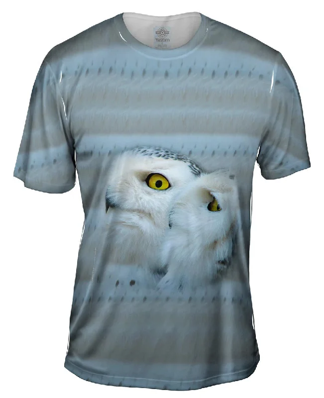 Men's thermal t - shirts with a high - neck design for cold weatherSnow Owls