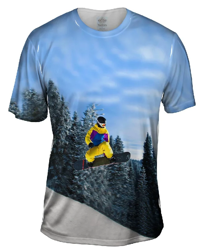 Men's slim - fit graphic t - shirts with vintage rock band printsSnowborder Tannheim Austria