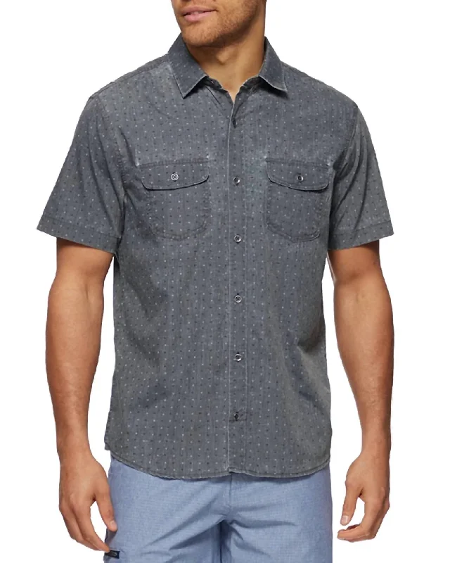 Men's polo t - shirts with a contrast collar for a preppy lookSoft Dot Short Sleeve Shirt In Charcoal