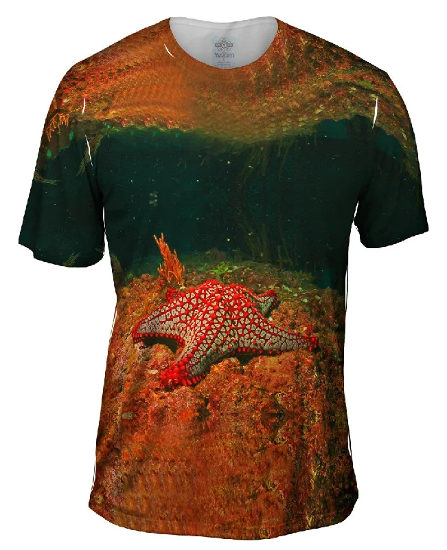 Men's printed Hawaiian t - shirts for tropical vacationsStar Attraction