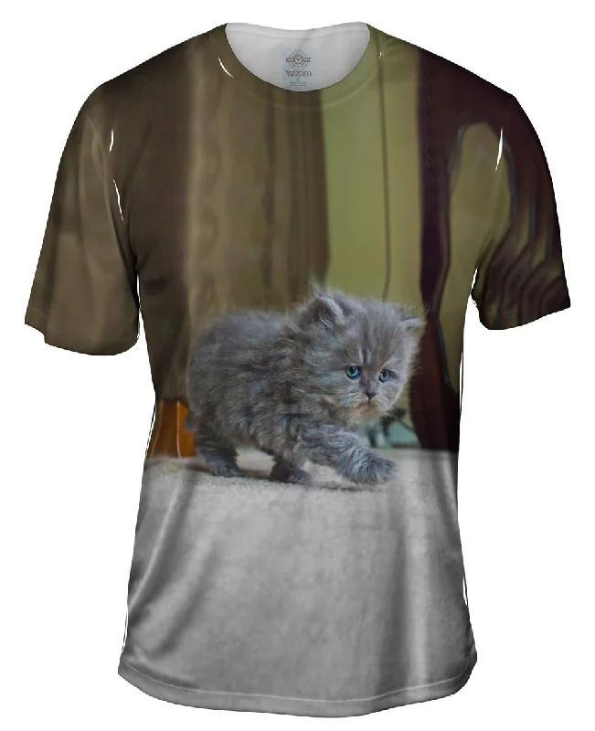 Men's eco - friendly recycled t - shirts for sustainable fashion choicesStrut Kitty Cat