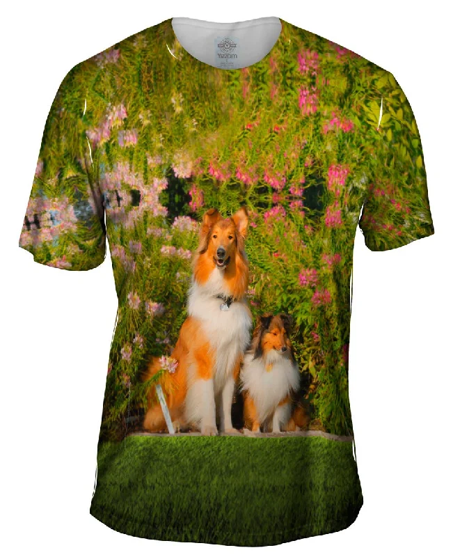 Men's distressed denim - look t - shirts with a rugged appealSummer Collie