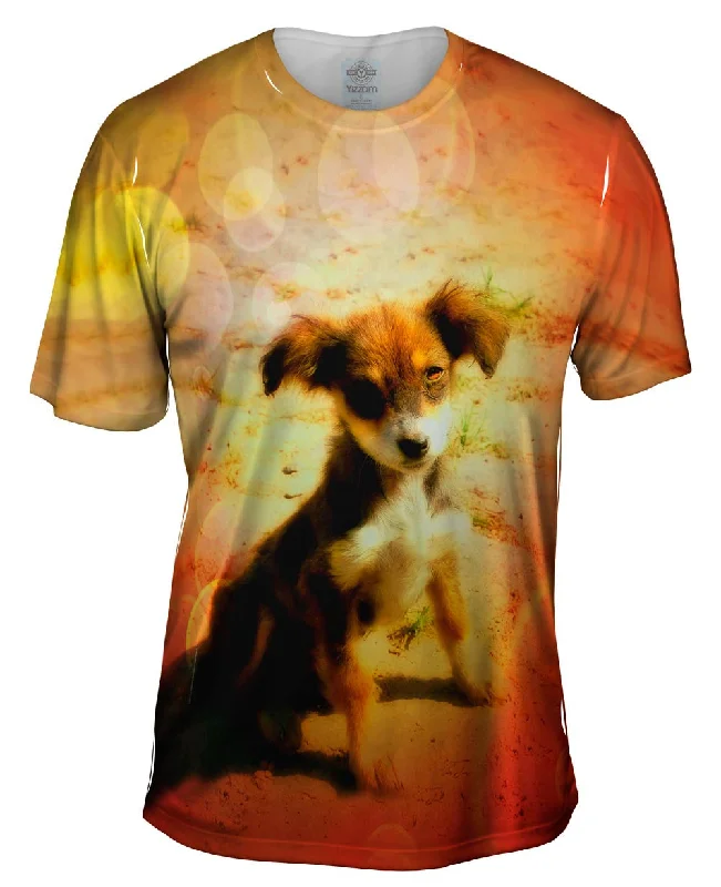Men's organic cotton crew - neck t - shirts for everyday comfortSun Sad Puppy