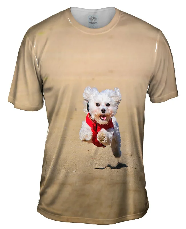 Men's button - front t - shirts with a unique artistic printSuper Fast Maltese