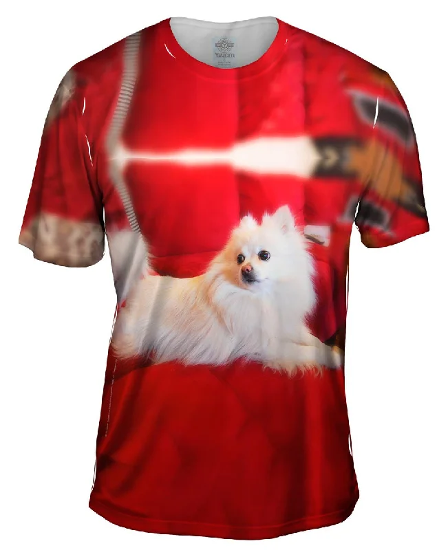 Men's tie - dye t - shirts with a bohemian styleSuper Pomeranian