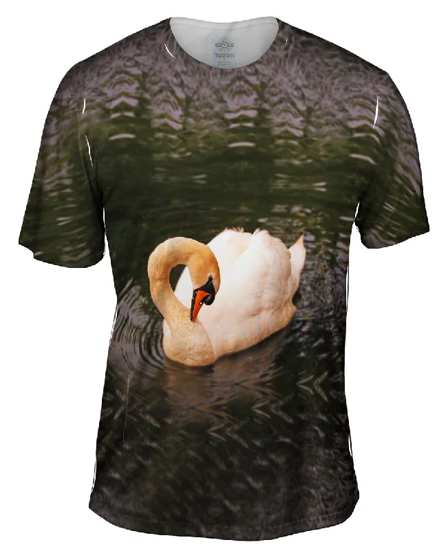 Men's v - neck muscle t - shirts for a body - building aestheticSwan Lake Swim