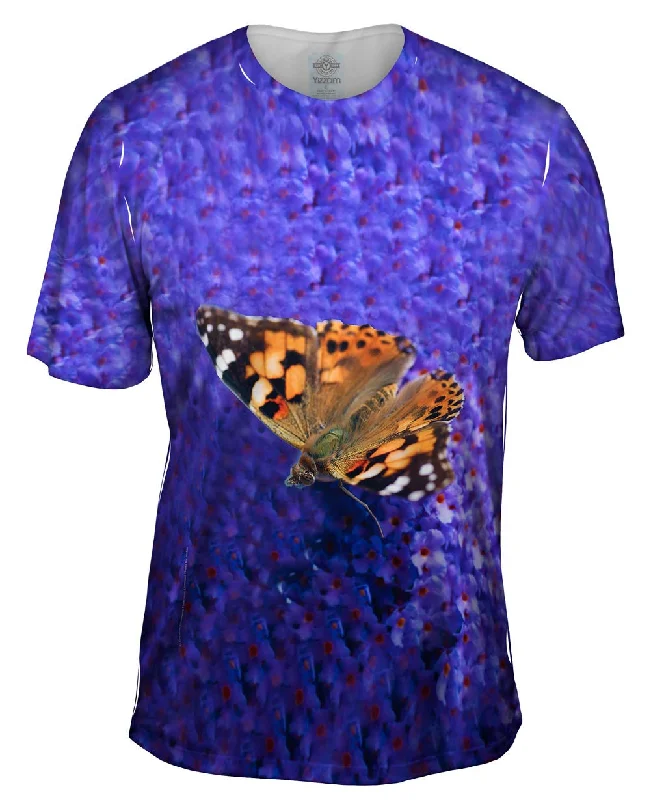 Men's smart - casual checkered t - shirts for semi - formal occasionsSwift Orange Butterfly