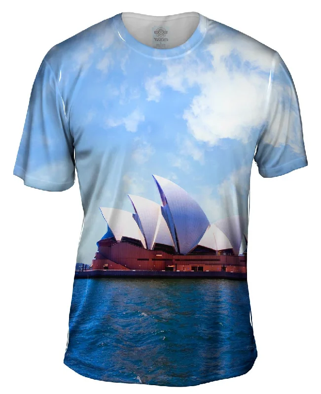 Men's mock - neck t - shirts with a modern and sleek styleSydney Opera House
