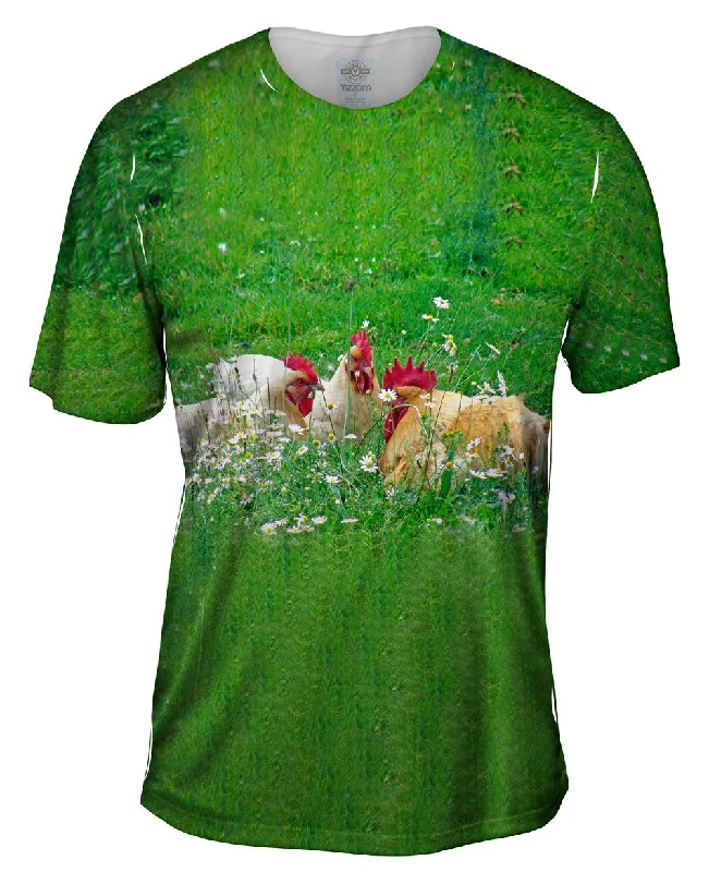 Men's UV - protection t - shirts for outdoor activities in the sunTalking Chickens