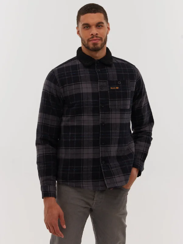 Men's polo t - shirts with a contrast collar for a preppy lookTavarell Flannel Check Shirt