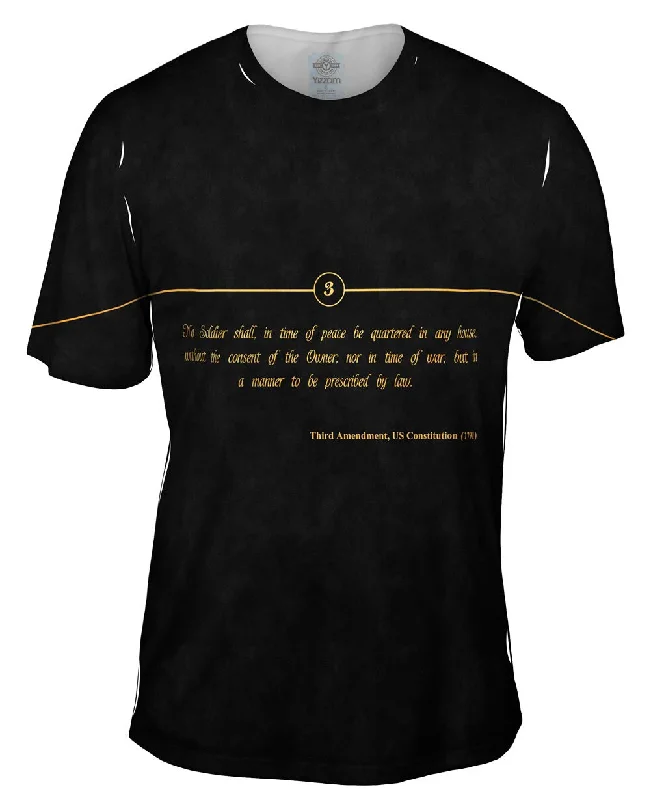 Men's mock - neck t - shirts with a modern and sleek styleThird Amendment Us Constitution