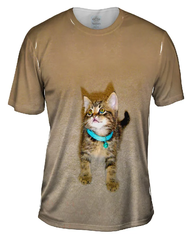 Men's slim - fit graphic t - shirts with vintage rock band printsTireless Kitty Cat
