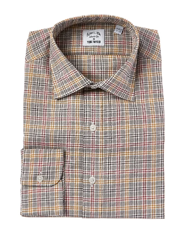 Men's short - sleeve linen t - shirts for summer beach outingsTodd Snyder x Hamilton Shirt Co. Dress Shirt