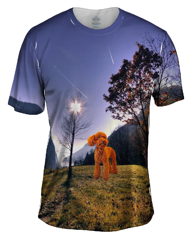 Men's eco - friendly recycled t - shirts for sustainable fashion choicesToy Poodle Forest