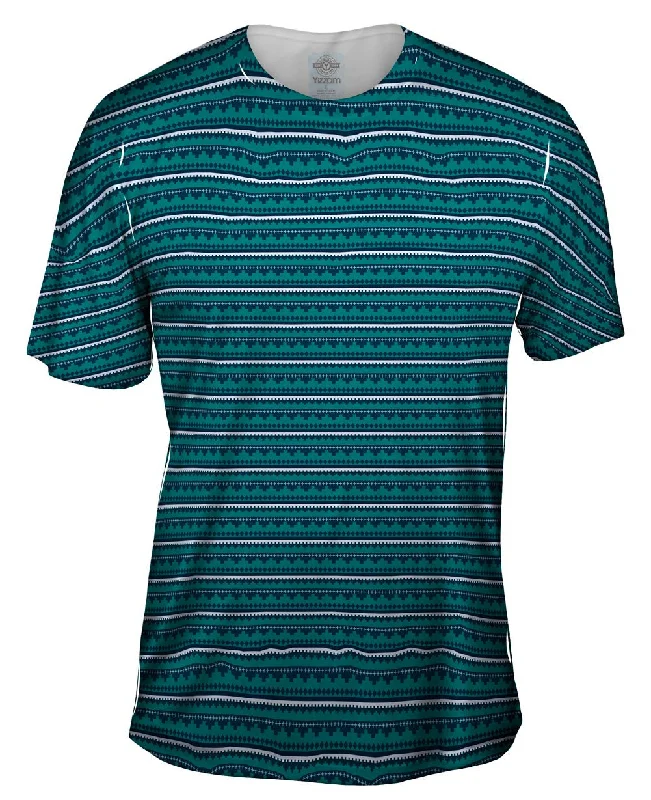 Men's UV - protection t - shirts for outdoor activities in the sunTribal Blueish Fun