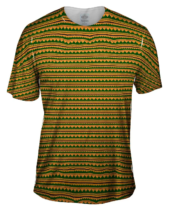 Men's antimicrobial t - shirts for odor - free freshness during travelTribal Sunny Pastures