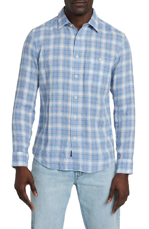 Men's organic cotton crew - neck t - shirts for everyday comfortTropical Cotton Button-Up Shirt In Bristol Harbor Plaid