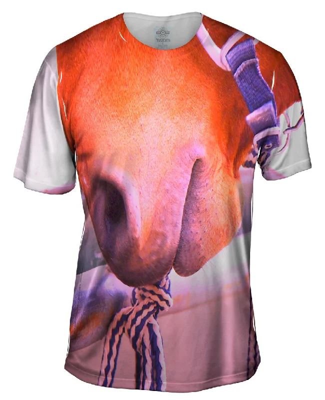 Men's slim - fit graphic t - shirts with vintage rock band printsTug Horse