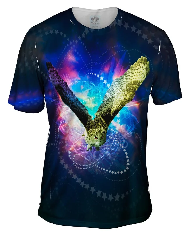 Men's thermal t - shirts with a high - neck design for cold weatherUni Eagle Owl
