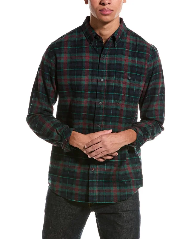 Men's long - sleeve henley t - shirts with button - down placketsWEATHERPROOF VINTAGE Holiday Antique Flannel Shirt