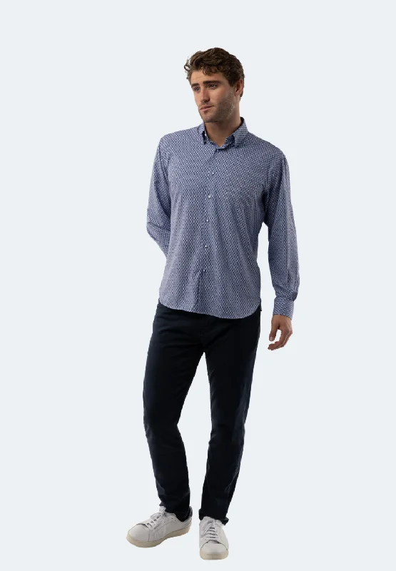 Men's ribbed t - shirts with a textured finish for added styleWhite and Blue Circle Shirt Men's ribbed t - shirts with a textured finish for added styleWhite and Blue Circle Shirt