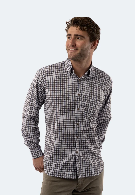 Men's UV - protection t - shirts for outdoor activities in the sunWhite Plaid Shirt